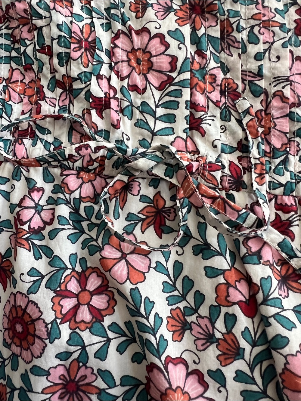 BANJANAN FLORAL BAZAAR DRESS, SIZE L. - Picture 9 of 14
